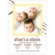 Yellow Charming Stamp Triplets Photo Birth Announcements Image 6 of 6